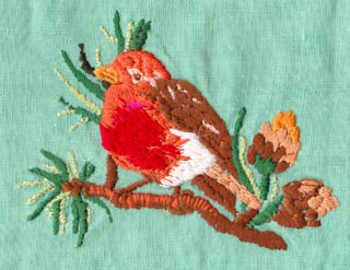 Embroidered table placemat